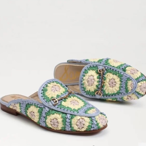 Sam Edelman Women’s Linnie Crochet Bit Mule, Summer Multi, Size 8.5 or 8 1/2 - Picture 1 of 16